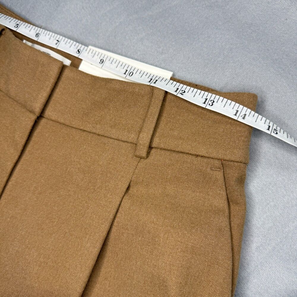 LOFT The Peyton Trouser Camel Tan Wide Leg Pleated High Rise Pants Size 4 NEW - Picture 7 of 11